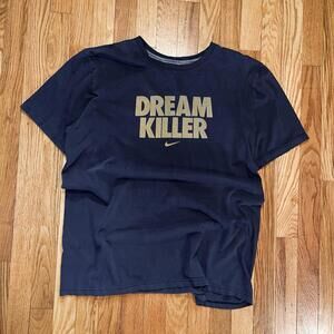 y2k Nike DREAM KILLER Tee athletic Department Metallic Gold T Shirt Swoosh XL